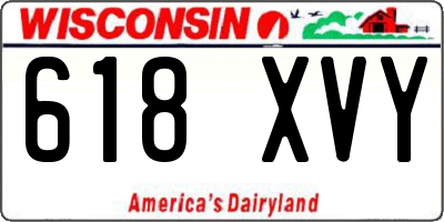 WI license plate 618XVY