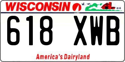 WI license plate 618XWB