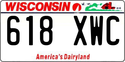 WI license plate 618XWC
