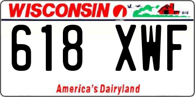 WI license plate 618XWF