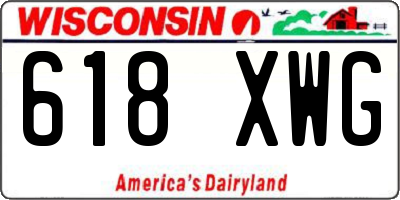 WI license plate 618XWG