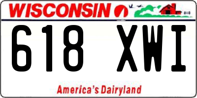 WI license plate 618XWI