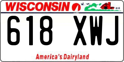 WI license plate 618XWJ