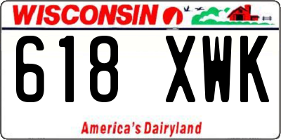 WI license plate 618XWK