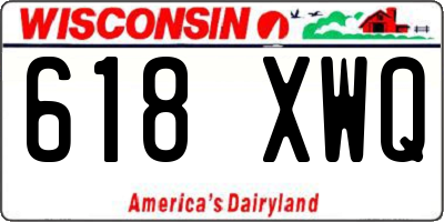 WI license plate 618XWQ