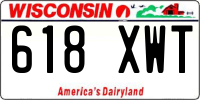 WI license plate 618XWT