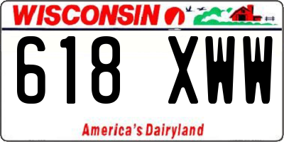 WI license plate 618XWW