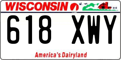 WI license plate 618XWY
