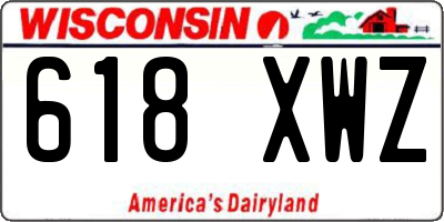 WI license plate 618XWZ