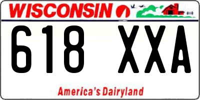WI license plate 618XXA