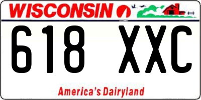 WI license plate 618XXC