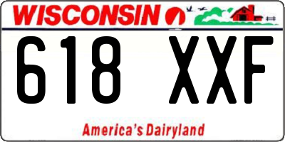 WI license plate 618XXF