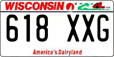 WI license plate 618XXG