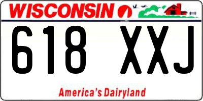 WI license plate 618XXJ