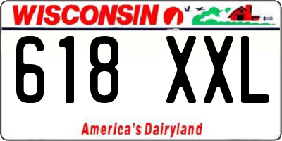 WI license plate 618XXL