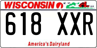 WI license plate 618XXR