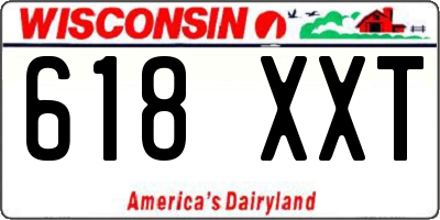 WI license plate 618XXT