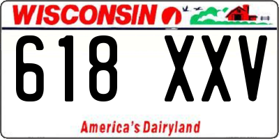 WI license plate 618XXV