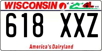 WI license plate 618XXZ