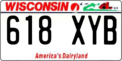 WI license plate 618XYB