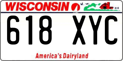 WI license plate 618XYC