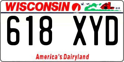 WI license plate 618XYD