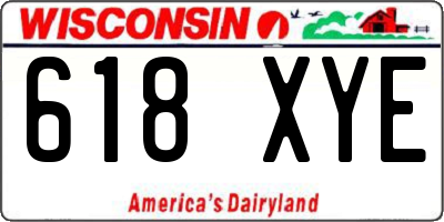 WI license plate 618XYE