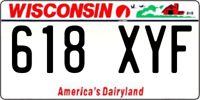 WI license plate 618XYF