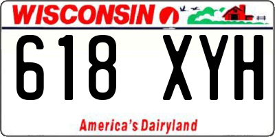 WI license plate 618XYH