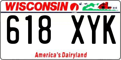 WI license plate 618XYK