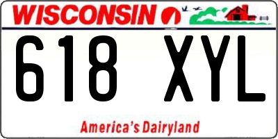 WI license plate 618XYL
