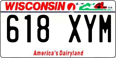 WI license plate 618XYM