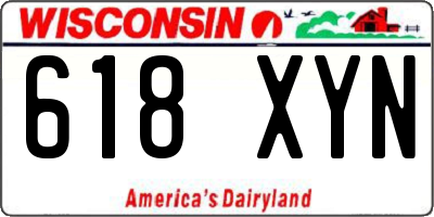 WI license plate 618XYN