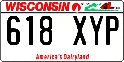 WI license plate 618XYP