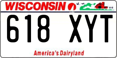 WI license plate 618XYT