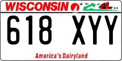 WI license plate 618XYY