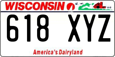 WI license plate 618XYZ