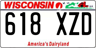 WI license plate 618XZD