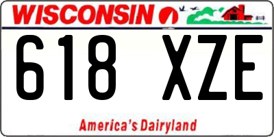 WI license plate 618XZE
