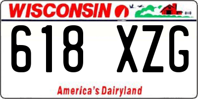 WI license plate 618XZG