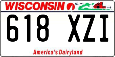WI license plate 618XZI