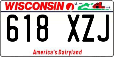 WI license plate 618XZJ