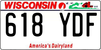 WI license plate 618YDF