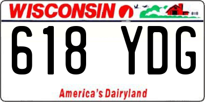 WI license plate 618YDG