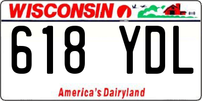 WI license plate 618YDL
