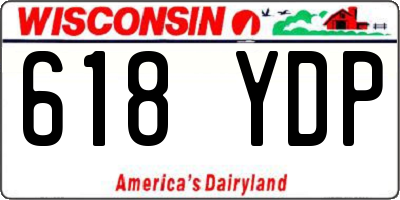 WI license plate 618YDP