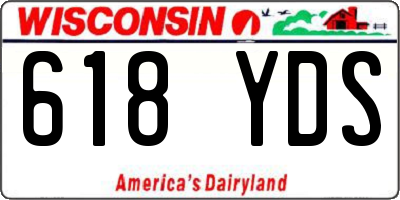 WI license plate 618YDS