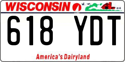 WI license plate 618YDT
