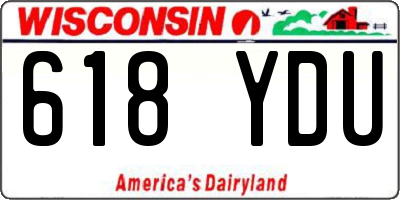WI license plate 618YDU
