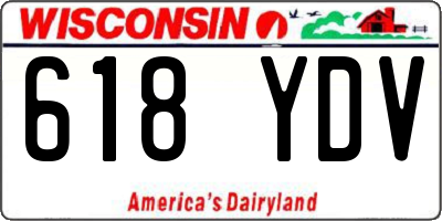 WI license plate 618YDV